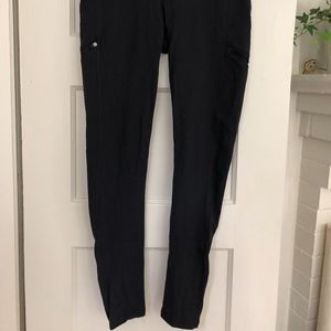 Full length black Athleta leggings with pockets